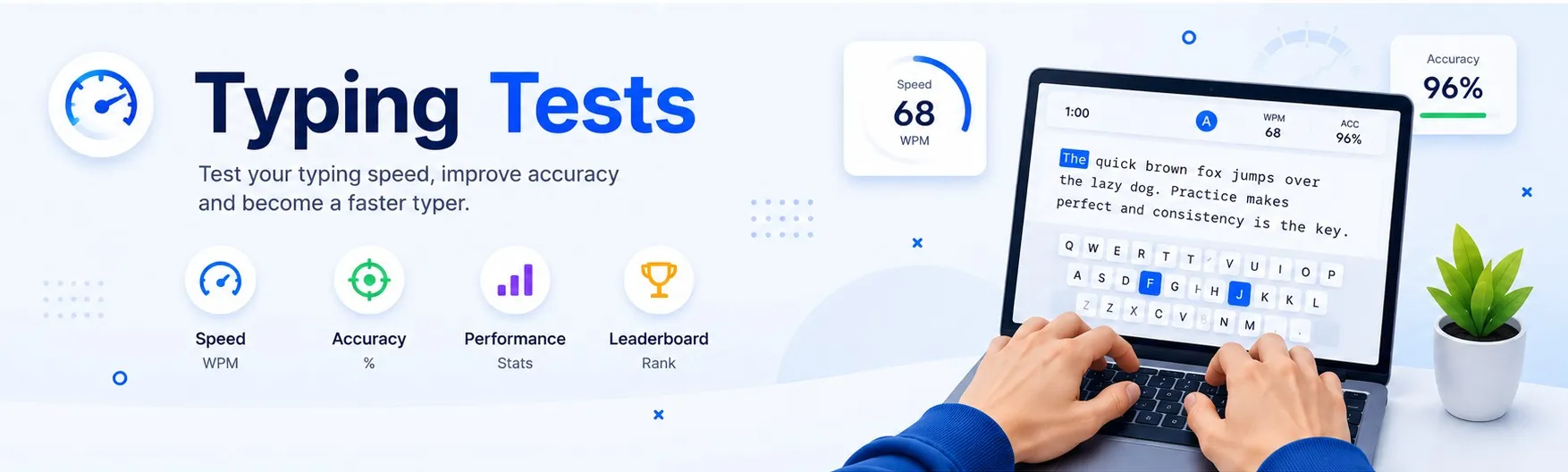 Typing tests by typingtutor.online